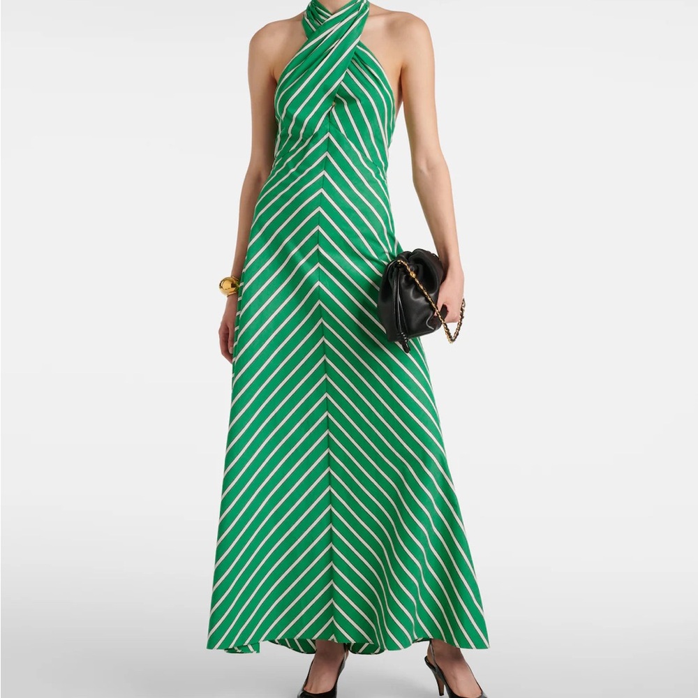 STAUD Dawn tie-neck backless maxi